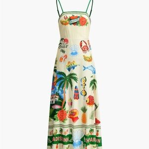 Tropical Print Maxi Dress